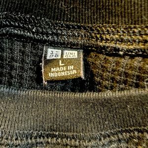 Uni Olo Waffle Knit Long Sleeve Dress